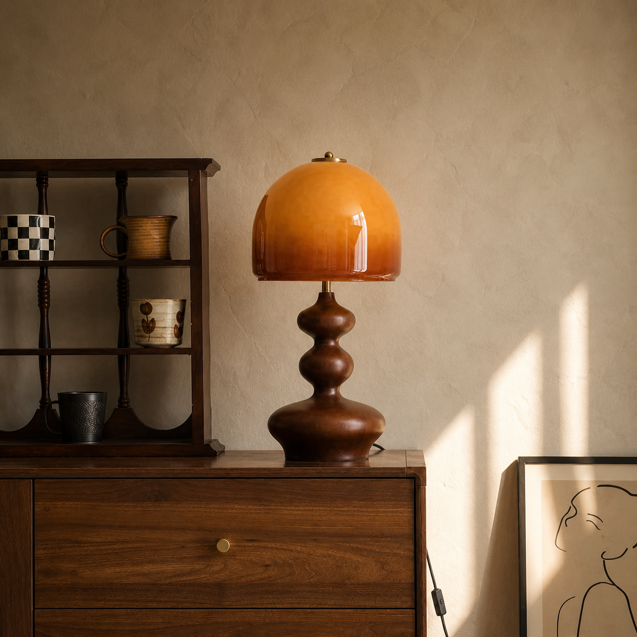Amber Glow Table Lamp