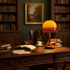Sculpted Glass Table Lamp