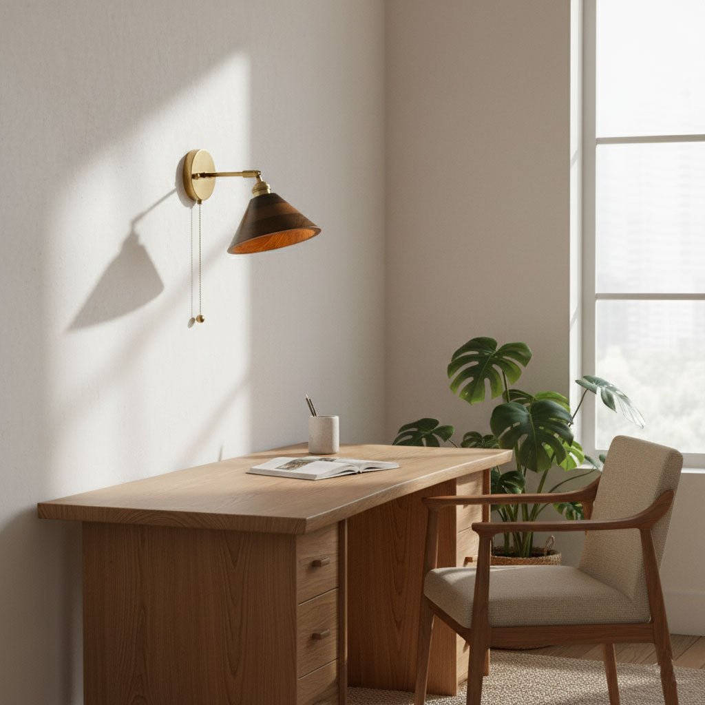 Walnut Dome Sconce