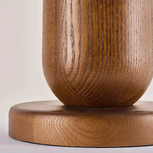 Plaid Wood Table Lamp