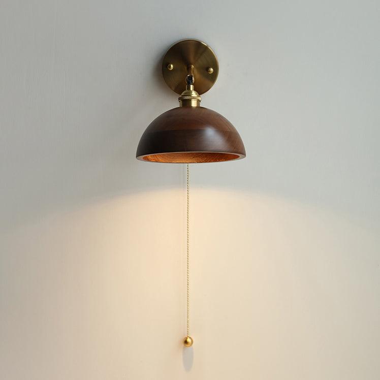 Walnut Dome Sconce