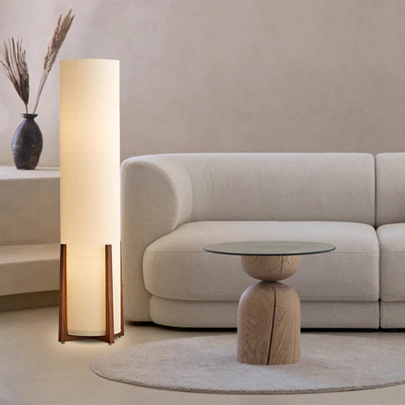 Walnut Tower Floor Lamp