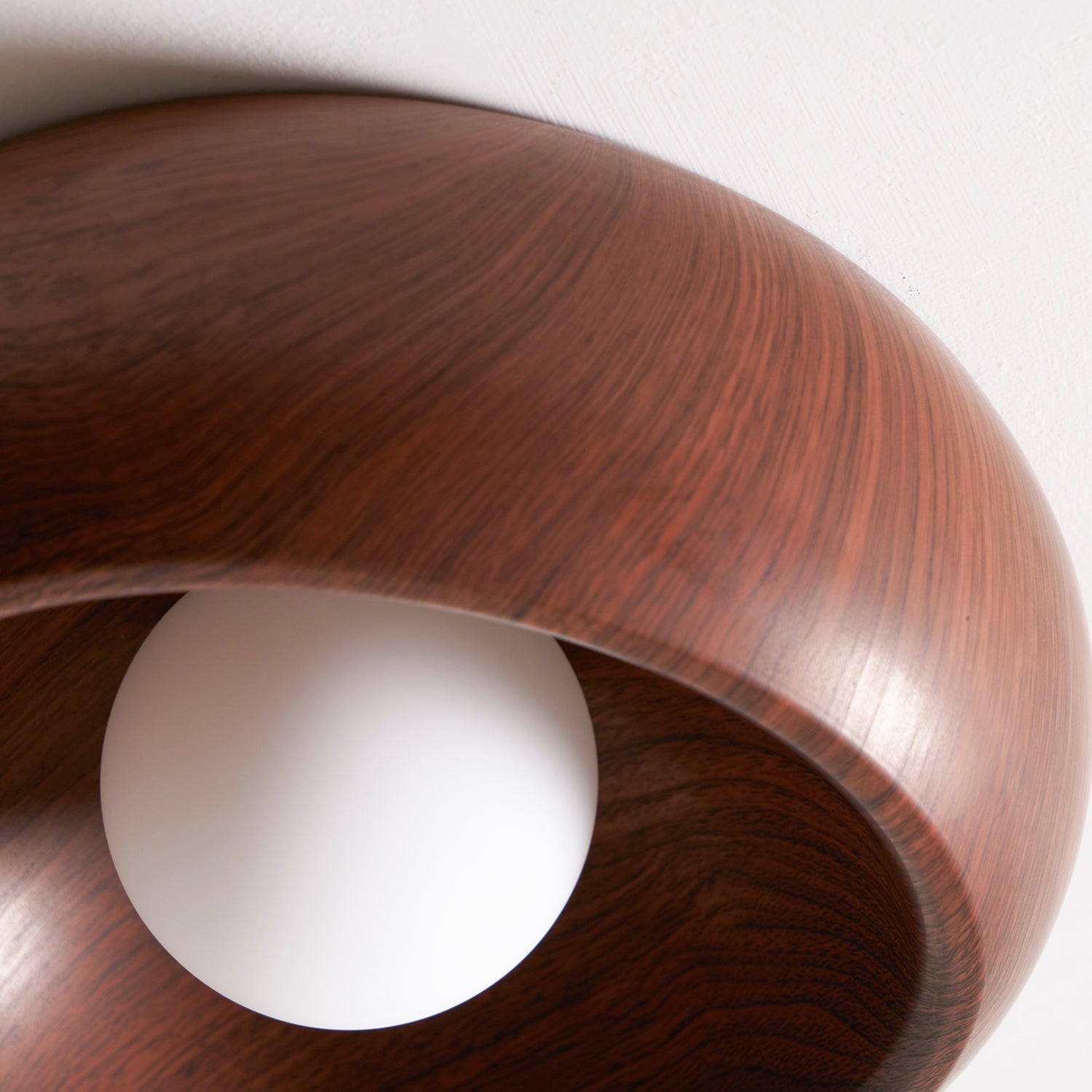 Halo Wood Flush Light
