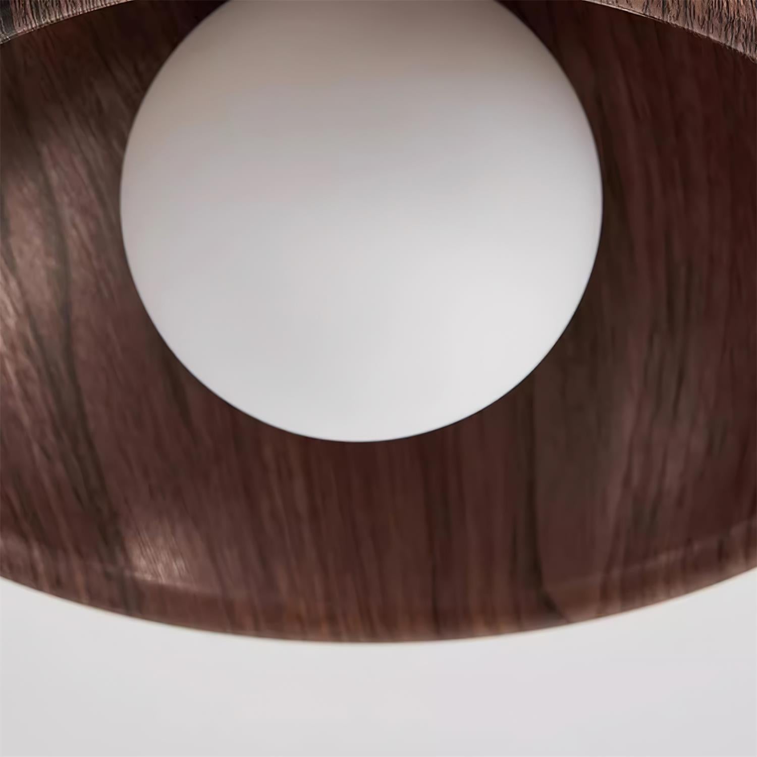 Halo Wood Flush Light