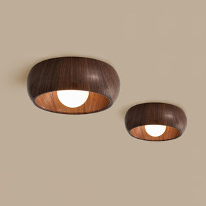 Halo Wood Flush Light