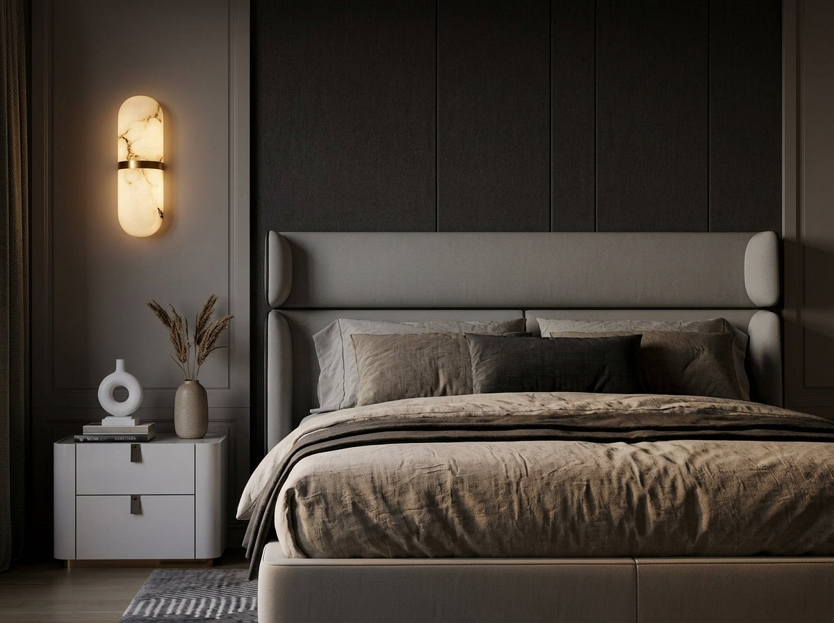 Alabaster Capsule Sconce - Sets a Warm, Inviting Mood