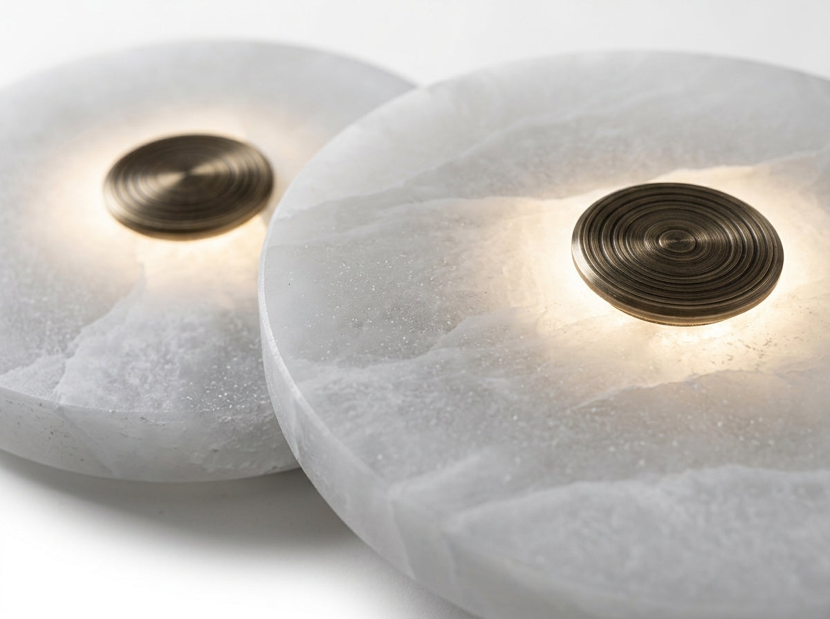 Alabaster Cluster Sconce - Crafted From Genuine Alabaster