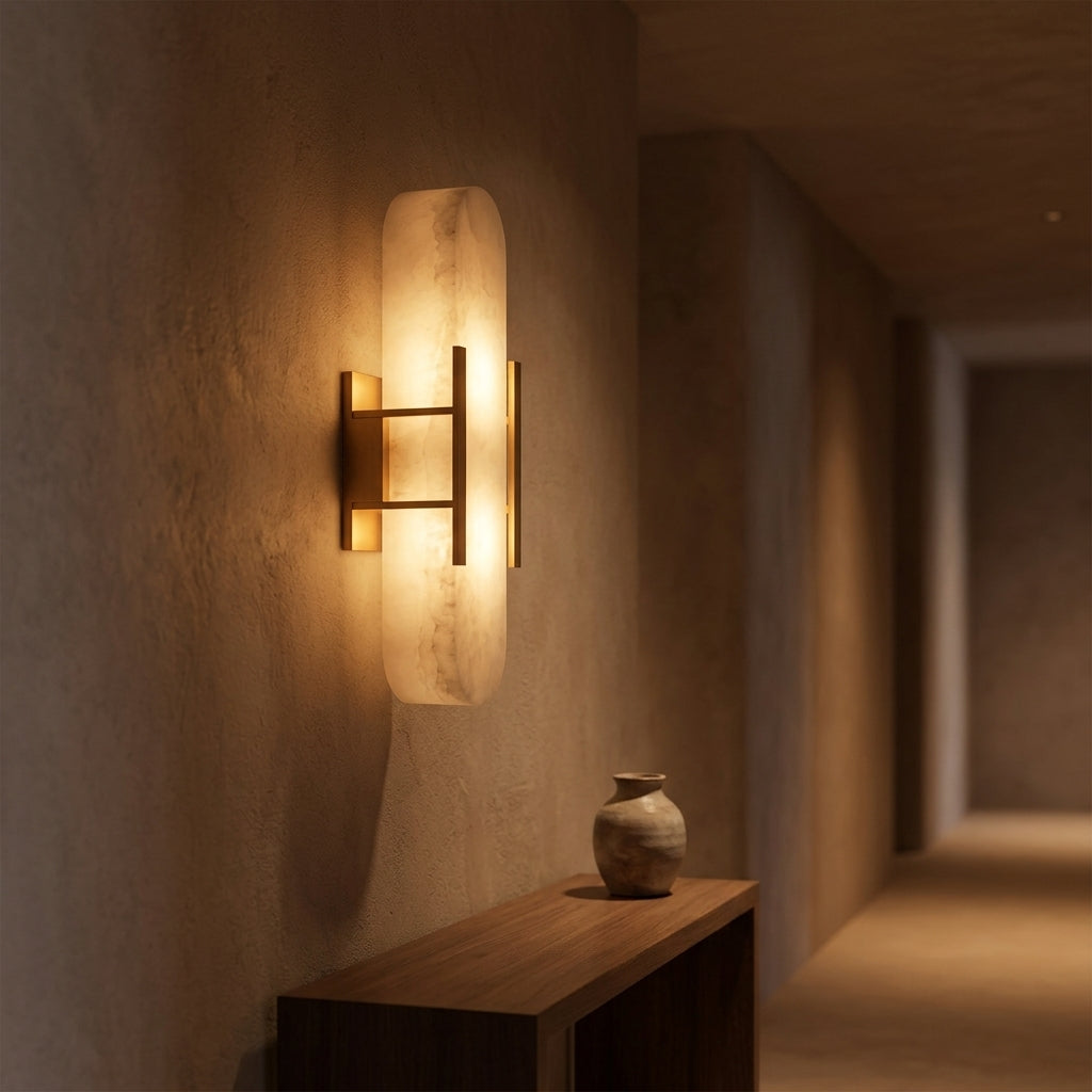 Alabaster Column Sconce - Main Product Image