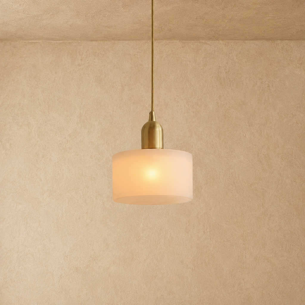 Alabaster Cylinder Pendant - Image 3|||PROMPT|||Original clean product image