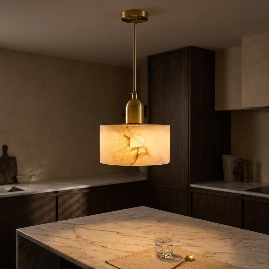 Alabaster Cylinder Pendant - Main Product Image