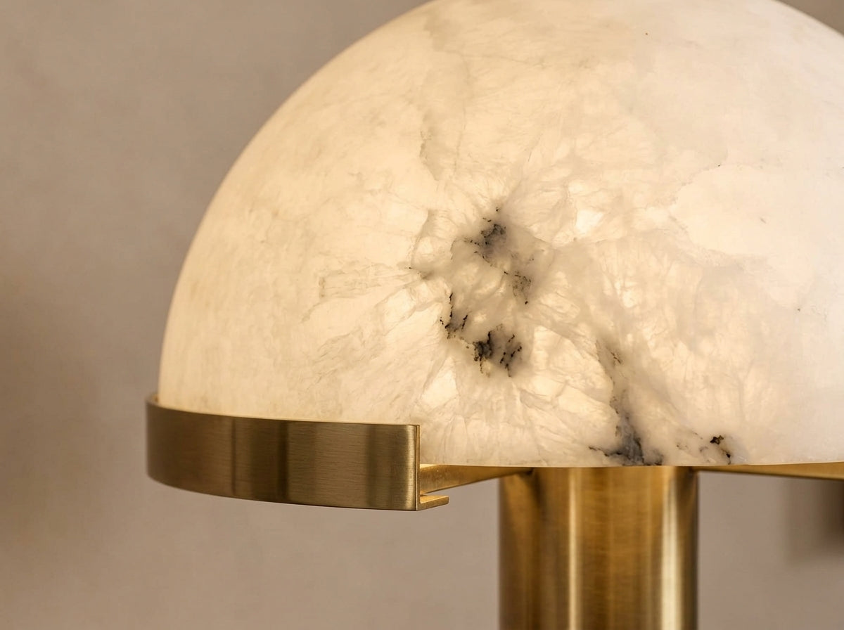 Alabaster Glow Lamp - Crafted from Genuine Natural Stone