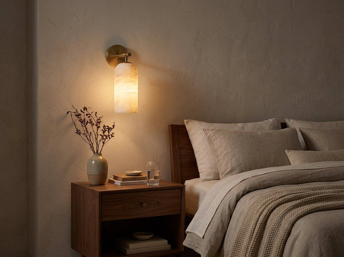 Alabaster Glow Sconce - Sets a Warm, Inviting Mood