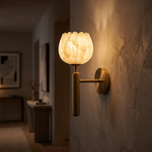 Alabaster Petal Sconce - Main Product Image