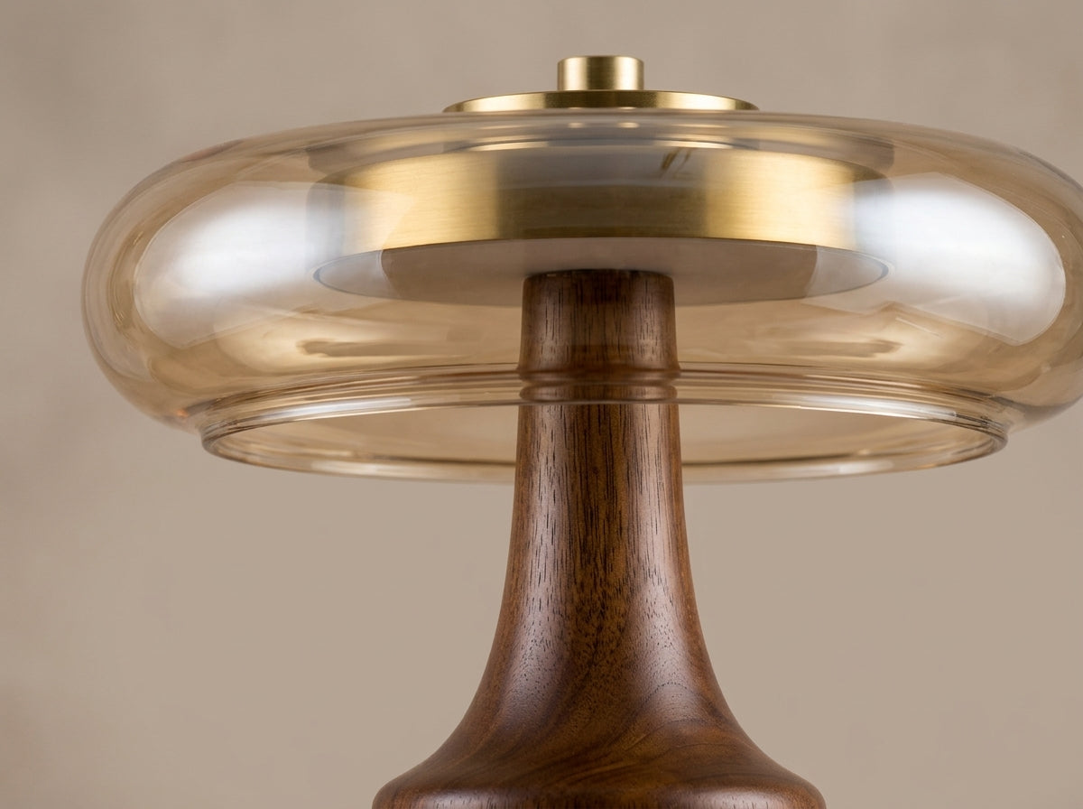 Amber Dome Table Lamp - Crafted for Lasting Beauty