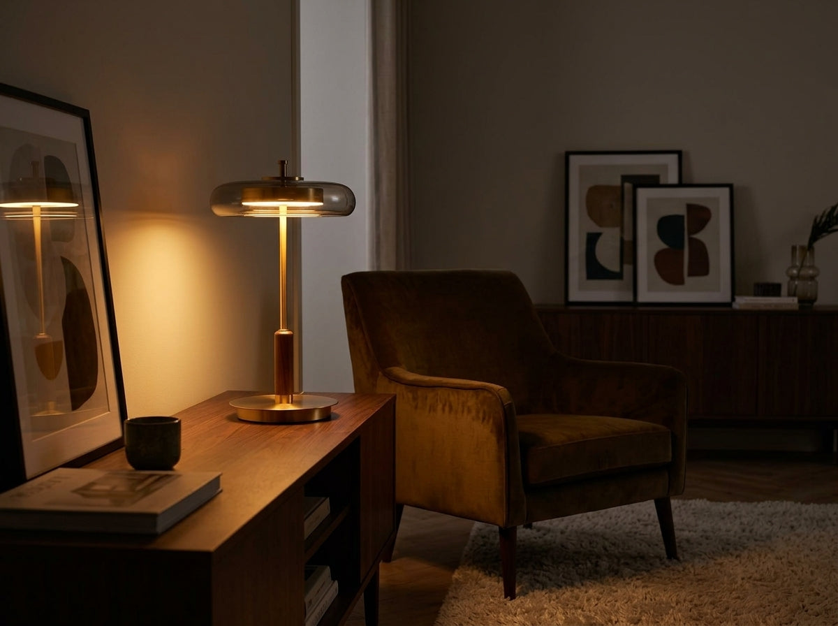 Amber Glow Table Lamp - Elevate Your Evening Ambiance