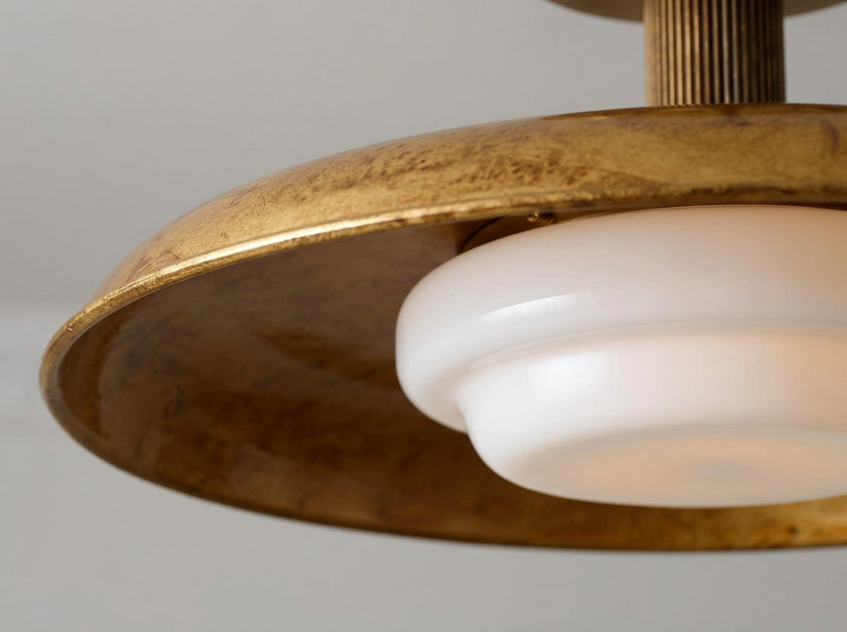 Amber Halo Flush Light - Built With Artisan Craftsmanship