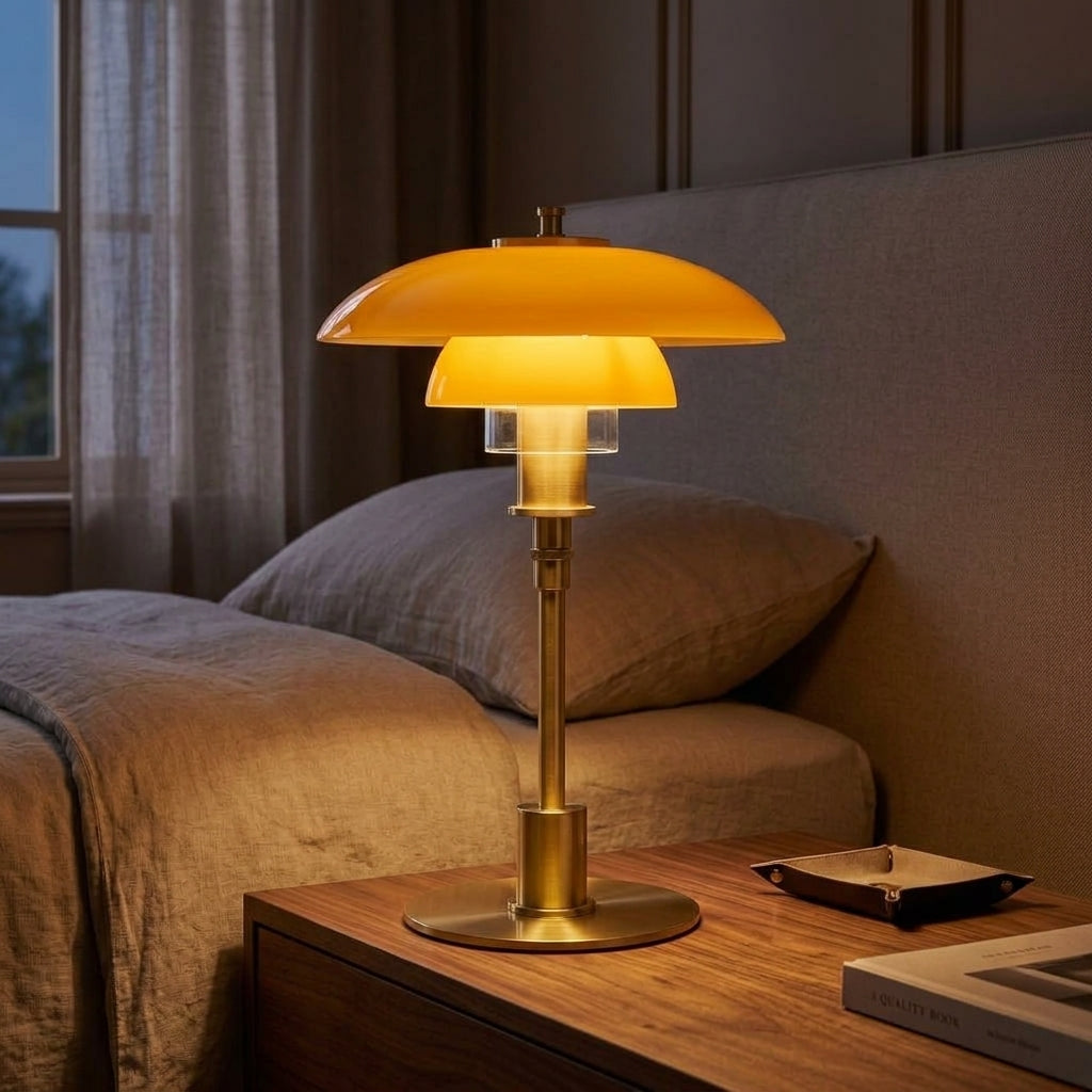 Amber Mushroom Lamp - Main Product Image