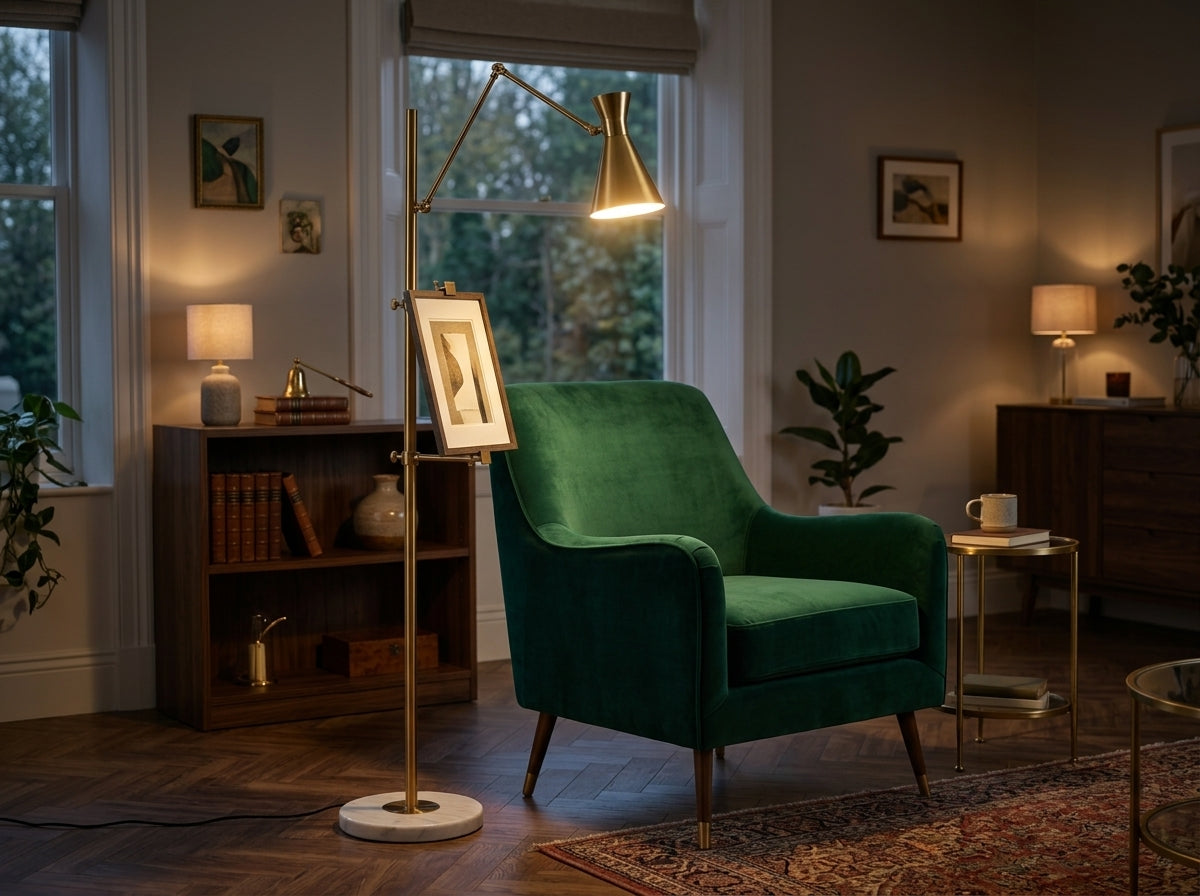 Artisan Easel Floor Lamp - Elevates Any Room's Ambiance