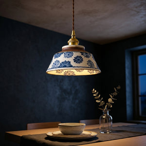 Blue Floral Pendant - Main Product Image