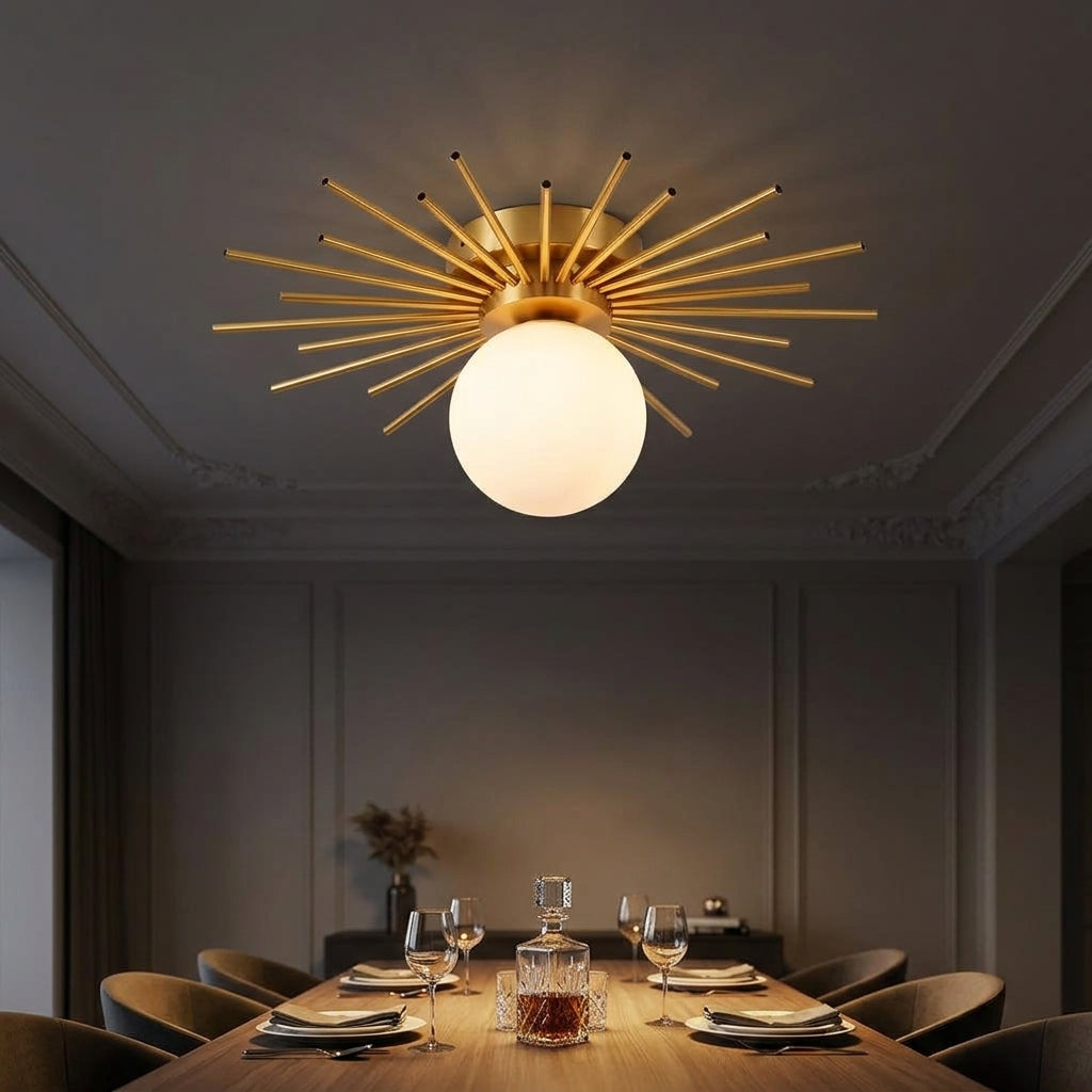 Brass Starburst Flush - Main Product Image