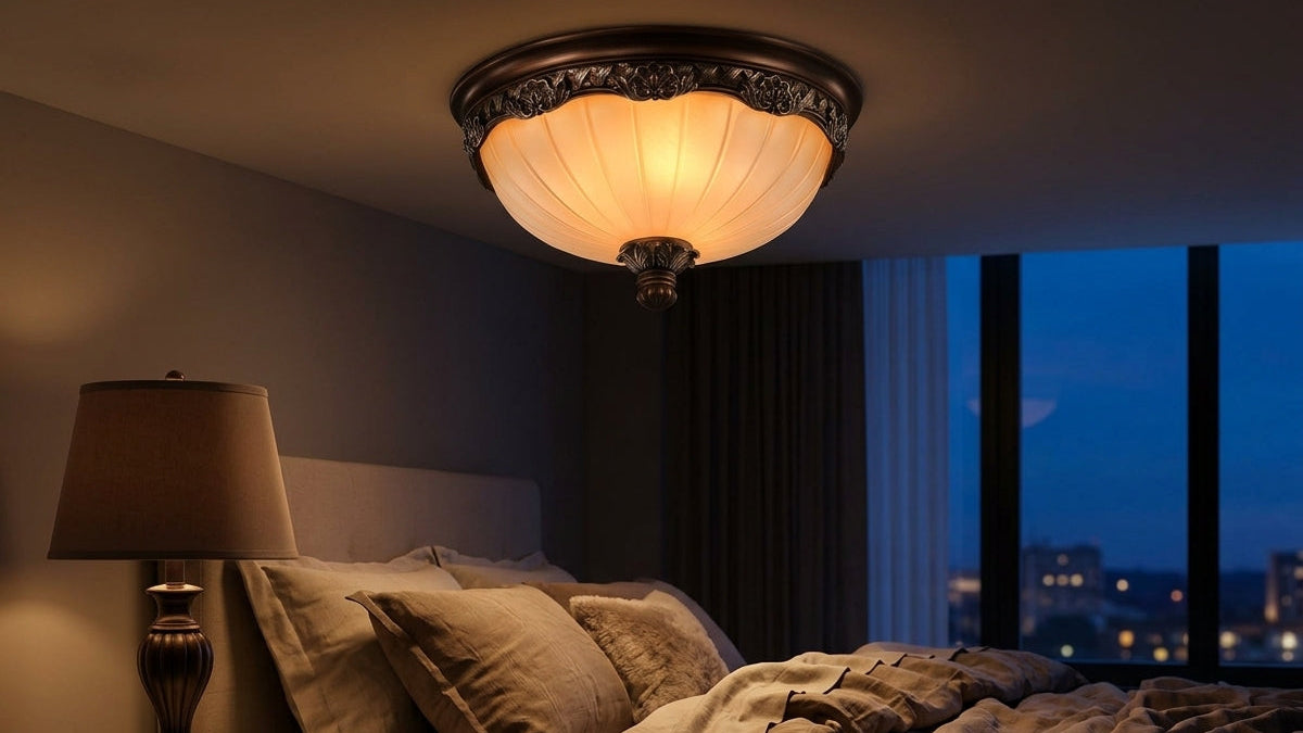 Bronze Glow Flush Light - Sets a Warm, Inviting Mood