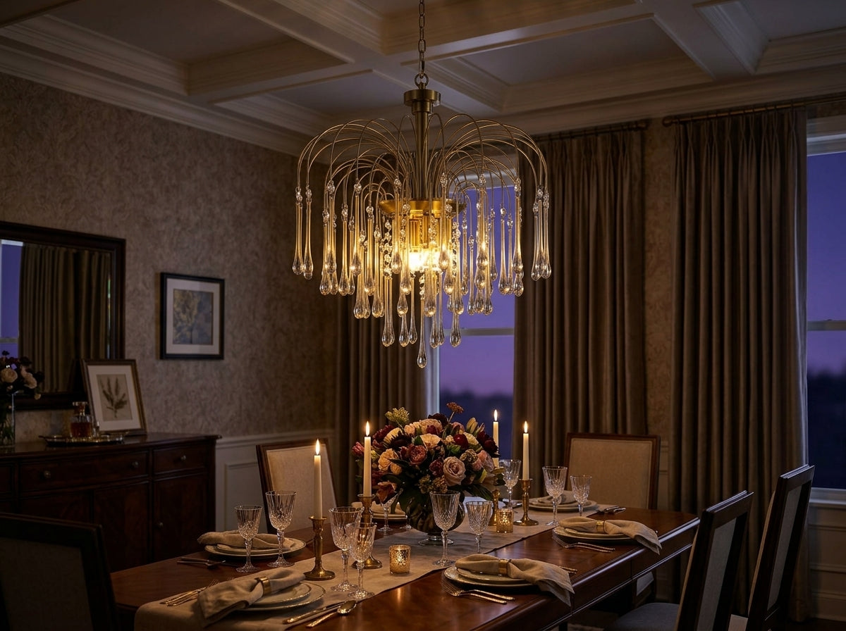 Cascade Glass Chandelier - Elevate Your Room's Ambiance