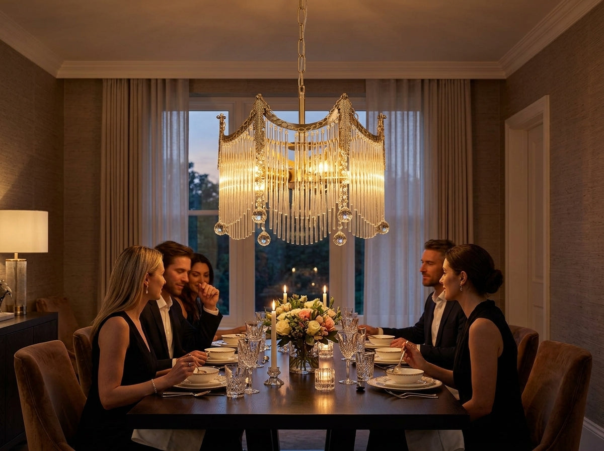 Cascading Crystal Chandelier - Instant Elegance for Any Room