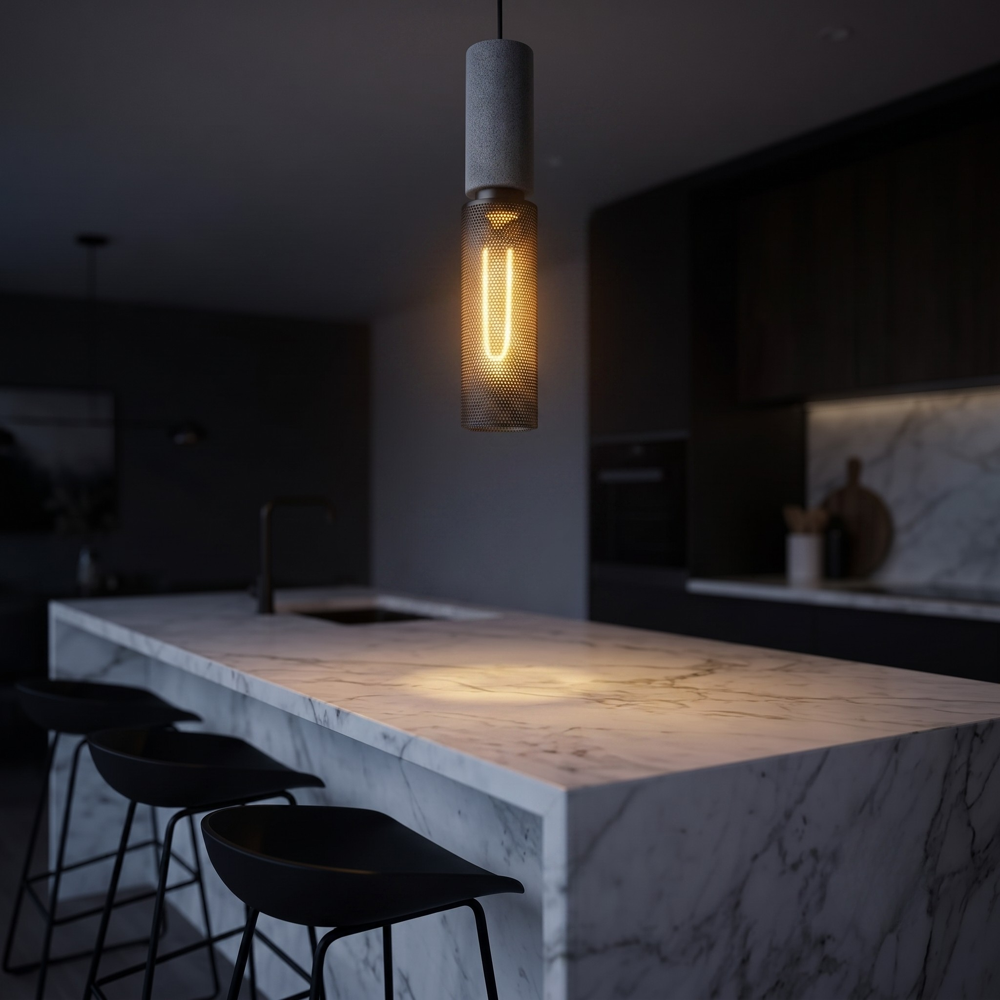 Concrete Mesh Pendant - Main Product Image