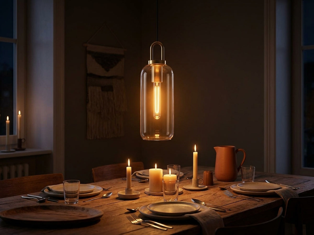 Copper Glass Pendant - Effortless Evening Elegance