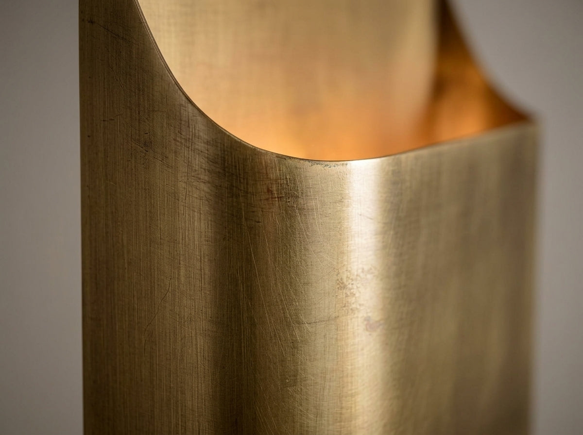 Curved Brass Wall Sconce - Crafted for Lasting Character