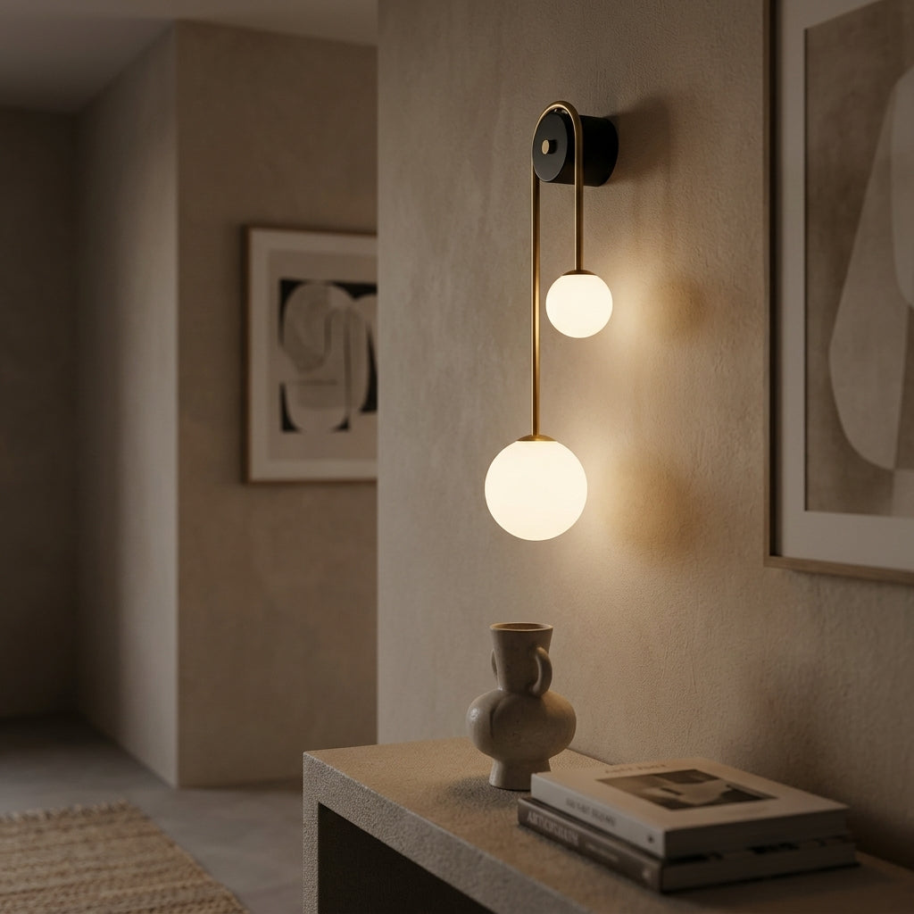 Curved Globe Wall Sconce - Main Product Image