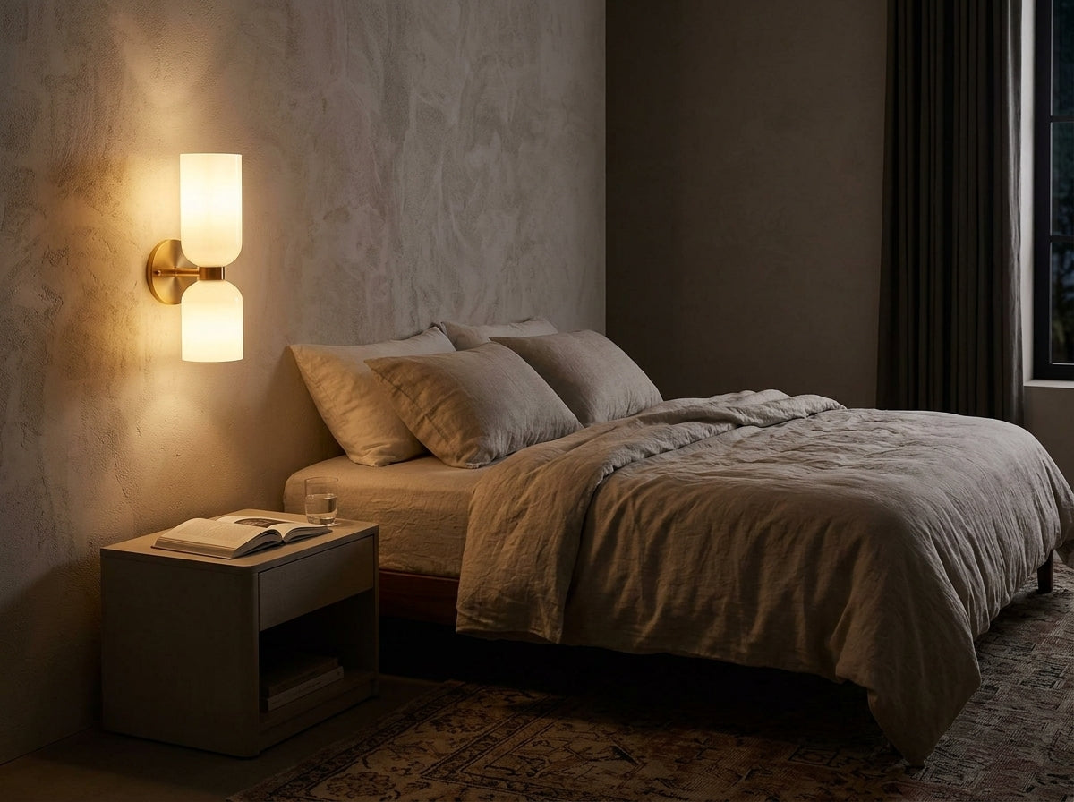 Dual Glass Wall Sconce - Sets a Warm, Inviting Mood