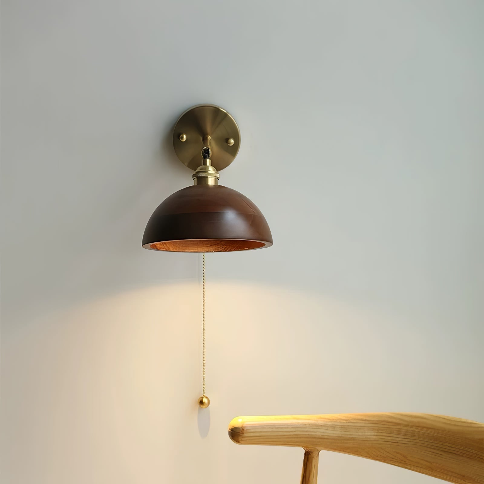 Walnut Dome Sconce