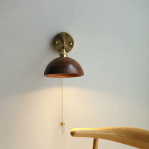 Walnut Dome Sconce
