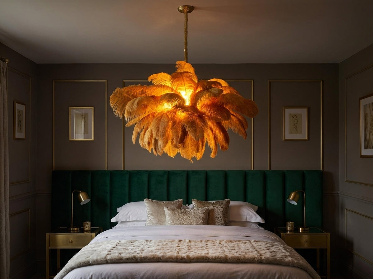 Feather Canopy Chandelier - Sets a Glamorous Evening Mood