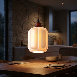 Fluted Ceramic Pendant - Main Product Image