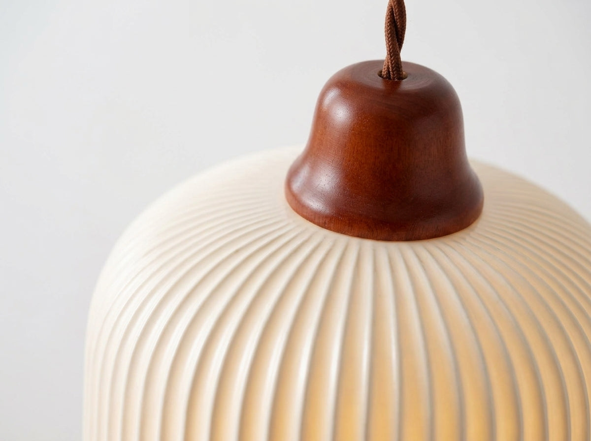 Fluted Ceramic Pendant - Crafted for Everyday Beauty