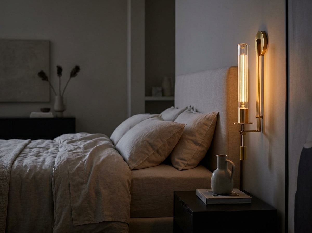 Fluted Glass Brass Sconce - Sets the Mood in Any Room