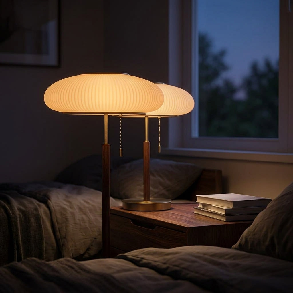 Fluted Glass Table Lamp - Main Product Image