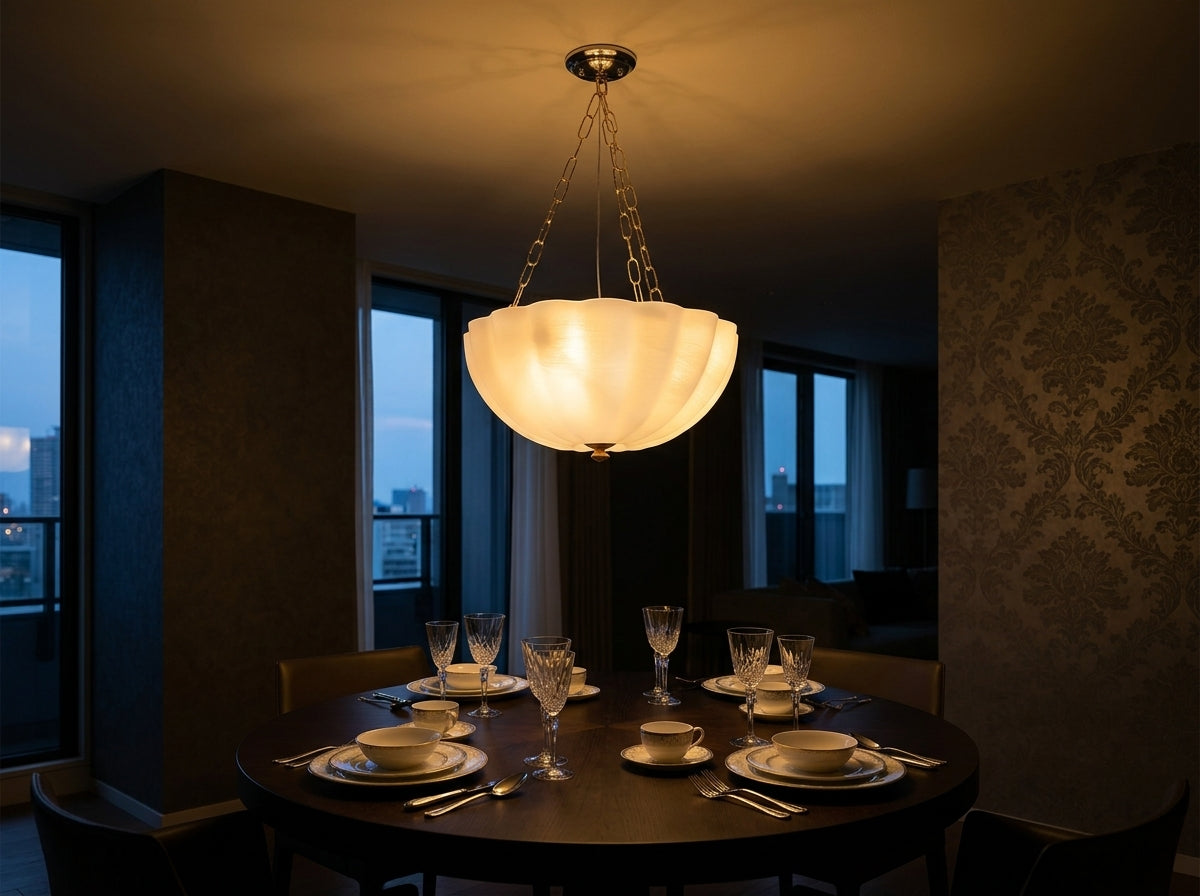 Frosted Bowl Pendant - Sets the Mood Instantly