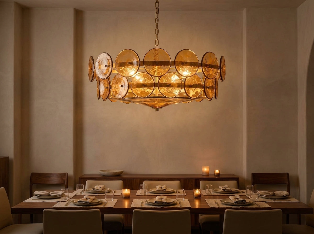 Halo Glass Chandelier - Instantly Elevated Room Ambiance