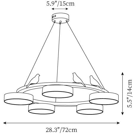 Songbird Ring Chandelier