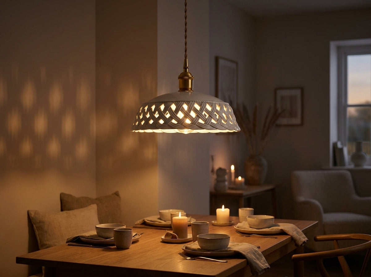 Lattice Ceramic Pendant - Sets the Mood, Instantly