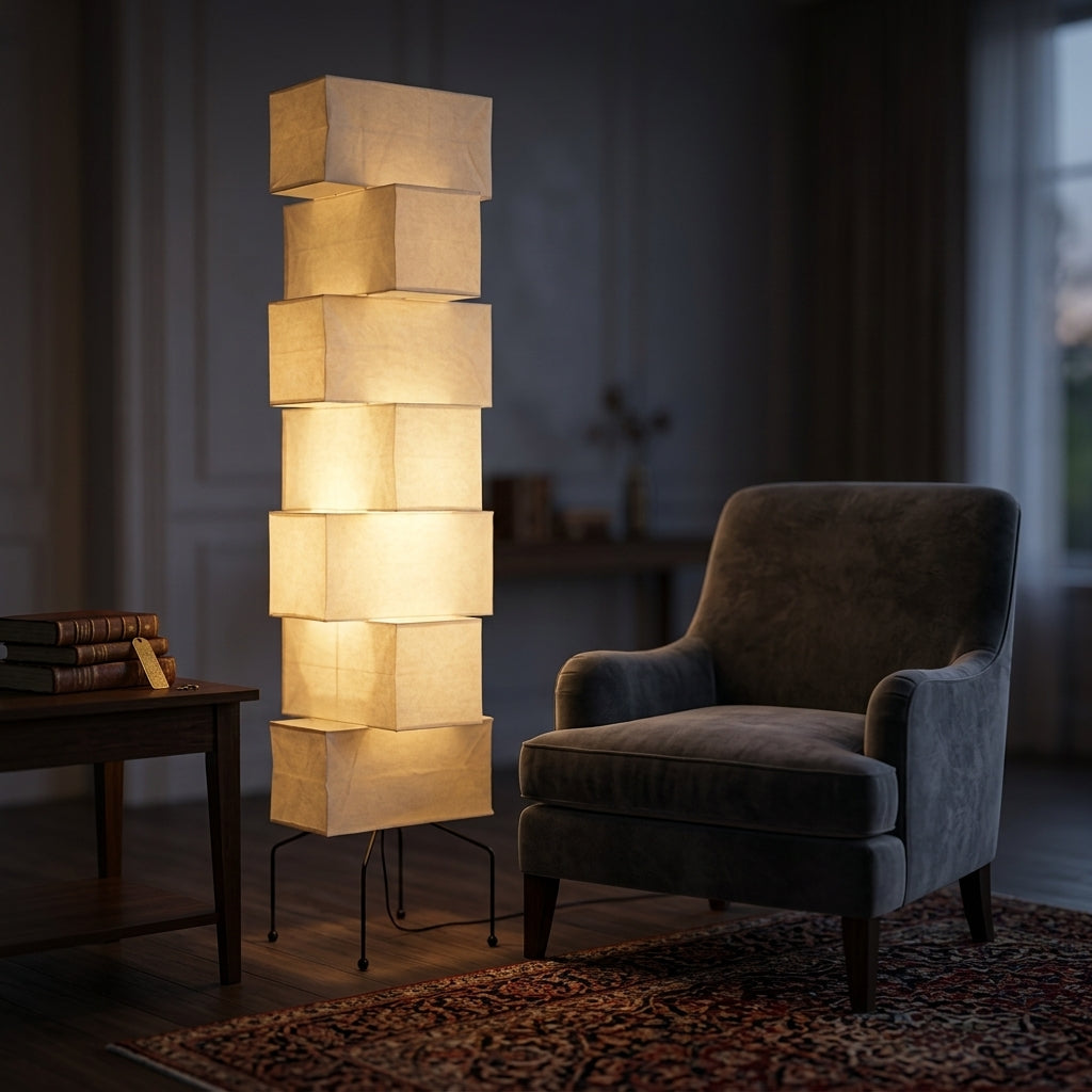 Layered Paper Tower Lamp - Main Product Image