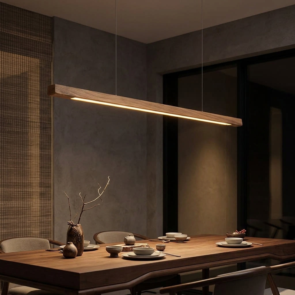 Linear Timber Pendant - Main Product Image