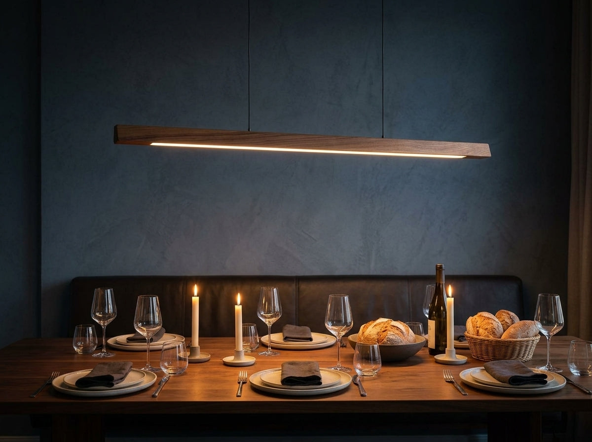 Linear Timber Pendant - Sets the Mood Instantly