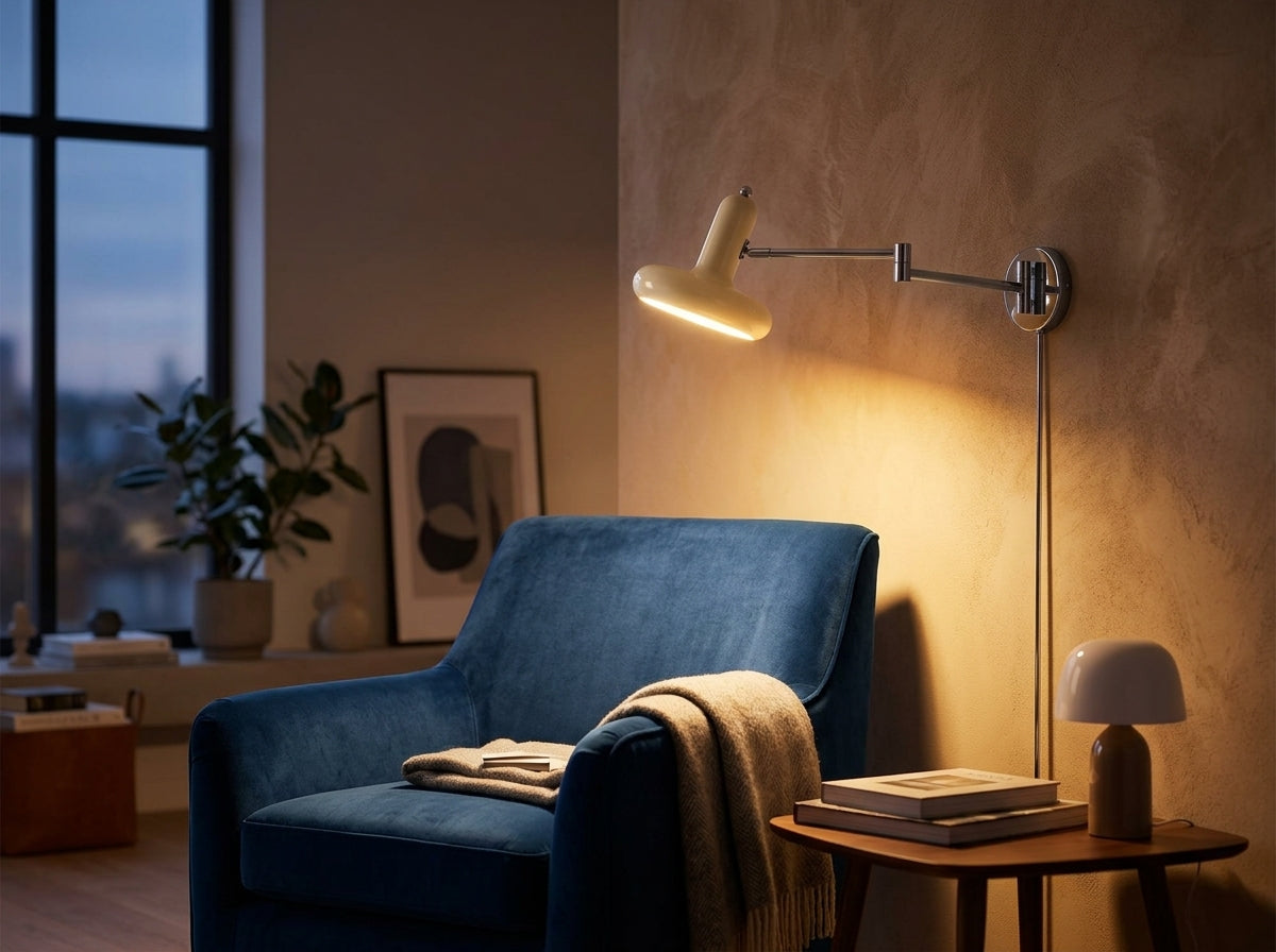 Lumen Swing Arm Sconce - Warm Ambiance, Elevated Style