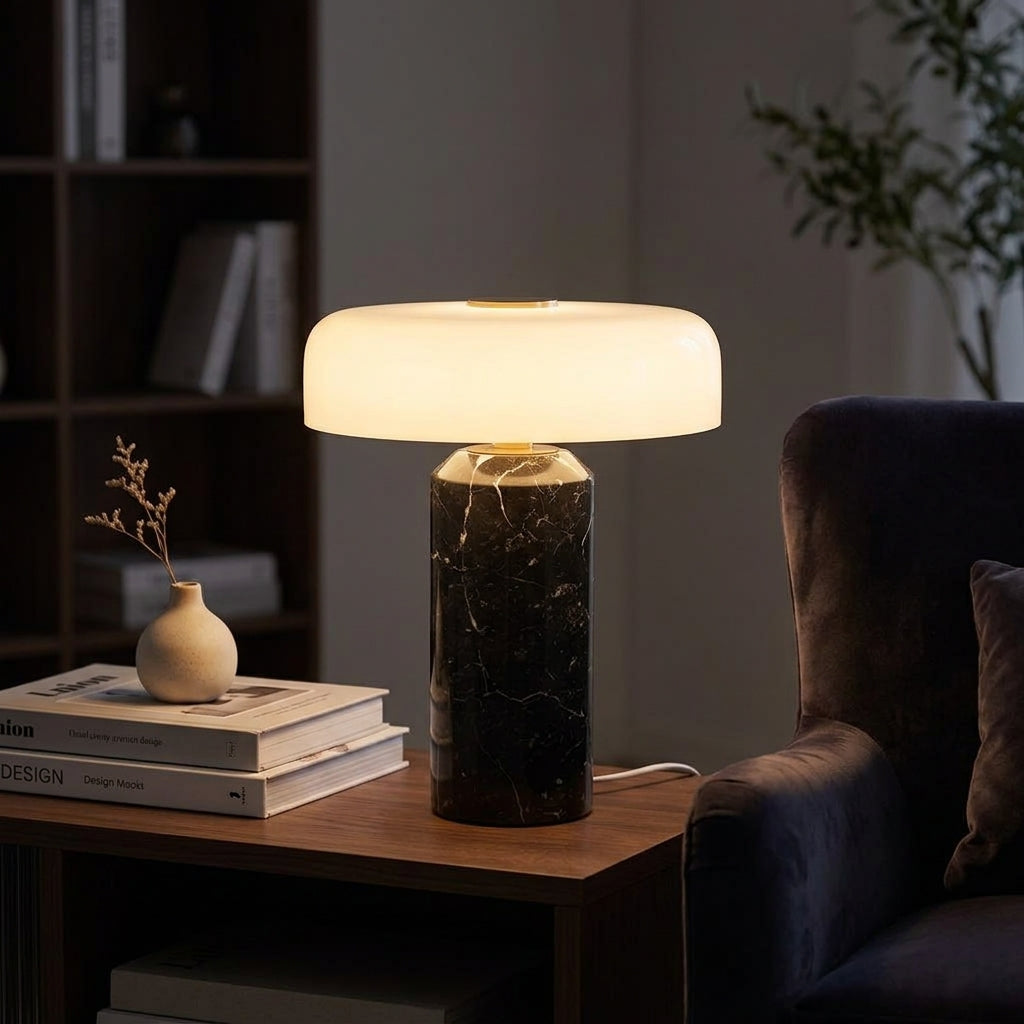 Marble Cylinder Lamp - Main Product Image