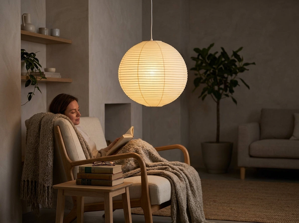 Paper Globe Pendant - Sets a Calm, Inviting Mood