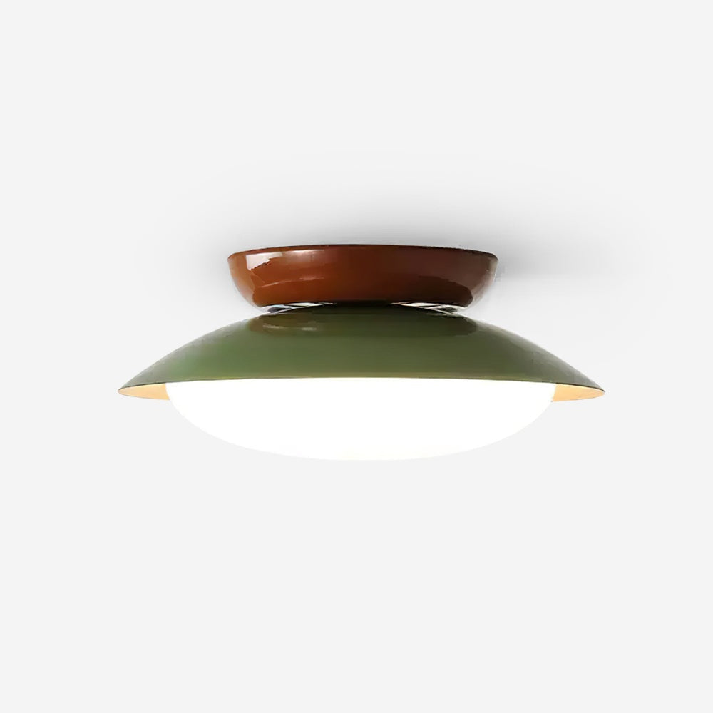 Paulo Mid-Century Dome Ceiling Light with Integrated LED